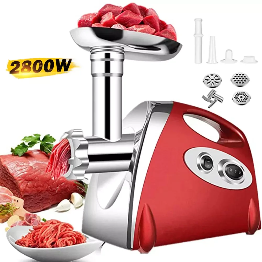 

2800W Electric Meat Grinder Heavy Duty Grinder Kitchen Electric Meat Chopper Stuffer Maker Food Processor Electric Meat Slicer