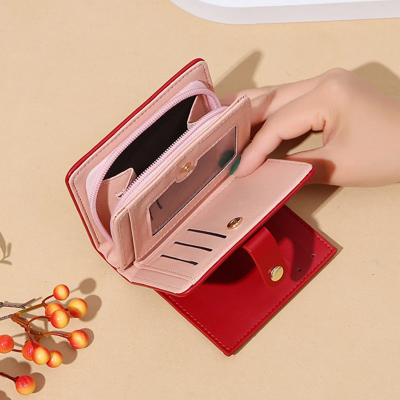 Wallet Leather Folding Thin Tide PU Leather Credit Card Holder Insert Coin Wallet Luxury Business Folding Wallet