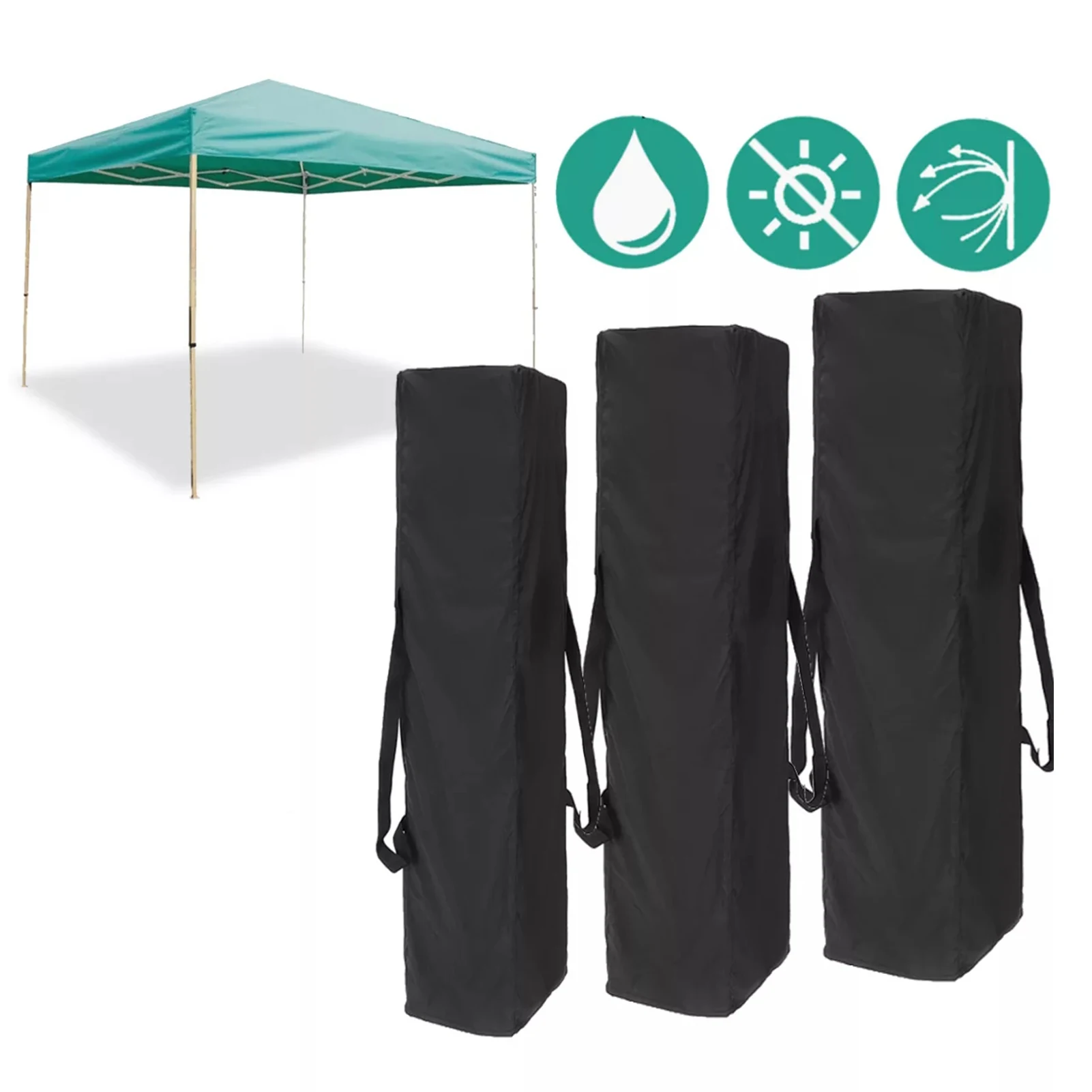 

Tent Storage Bag Black Pavilion Tent Canopy Handle Design Camp Equipment Canopy Tent Poles Tent Peg Trekking Pole Storage Bag