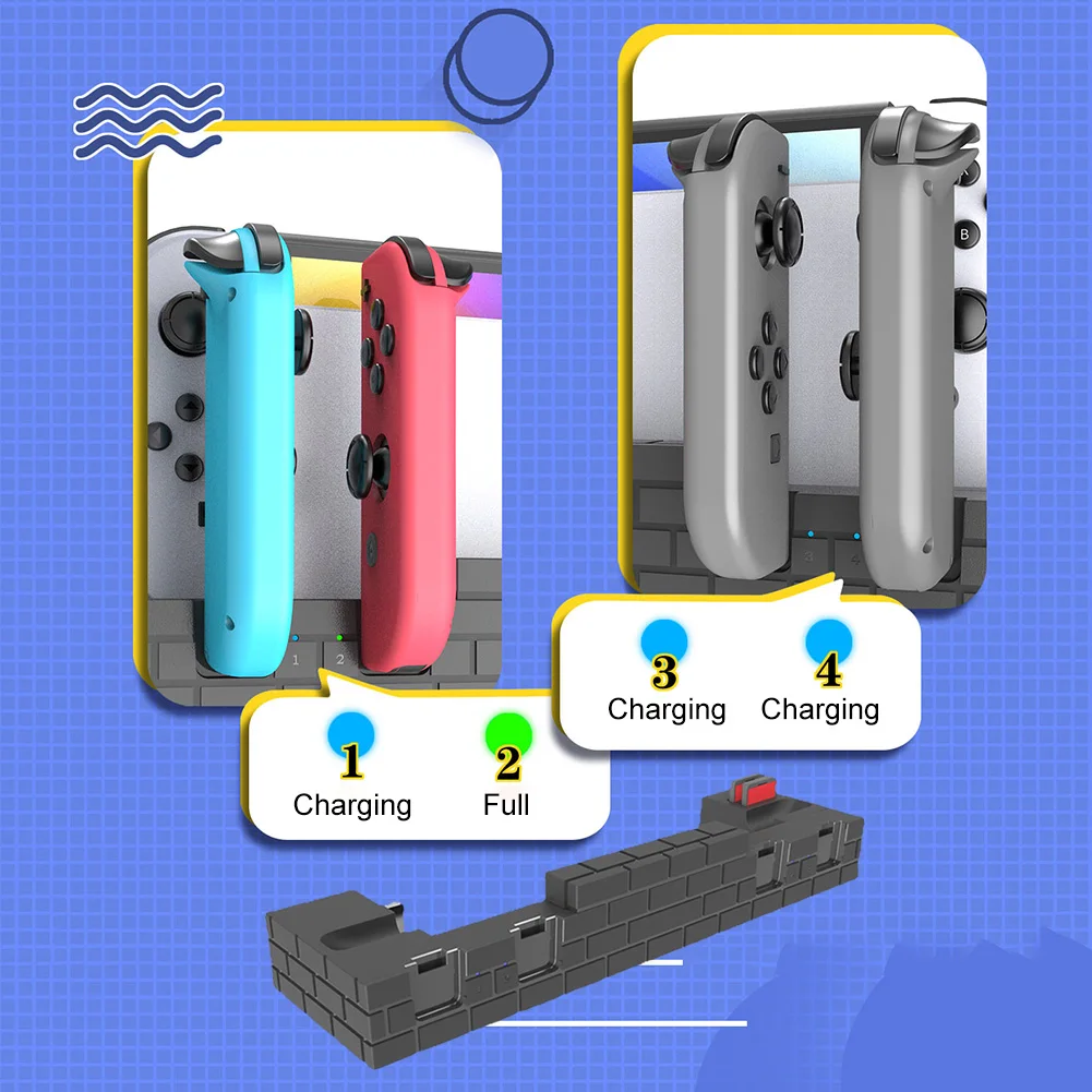 Зарядная док-станция для коммутатора Joy-Con контроллер Зарядное устройство