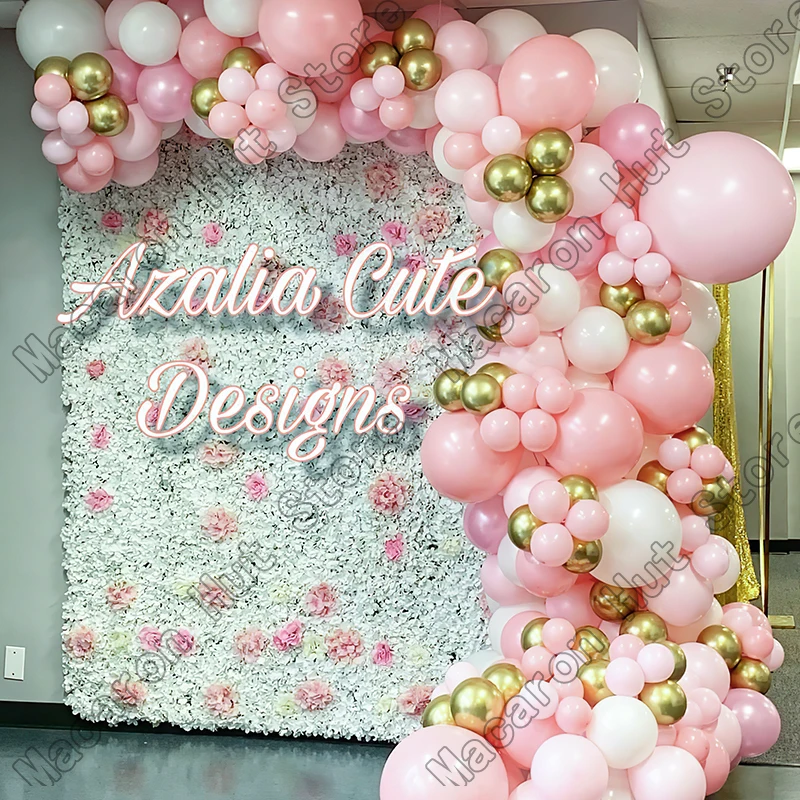 

Macaron Pink Gold Latex Arche Balloons Garland Kit Happy Birthday Baby Shower Balloon Decoration Anniversary Wedding Event Party