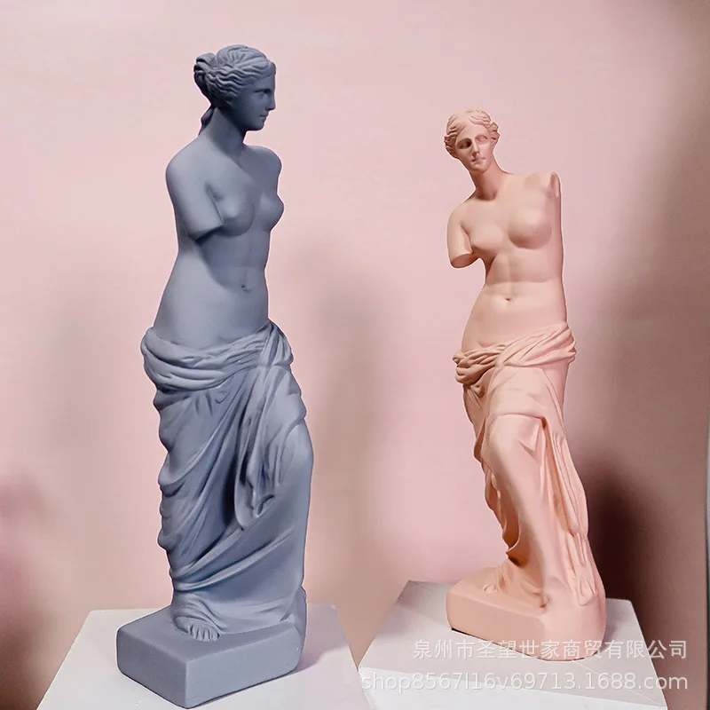 

Европейское украшение для дома, статуя из смолы, Современное Абстрактное Искусство, миниатюрная богиня, скульптура со сломанной рукой, худо...