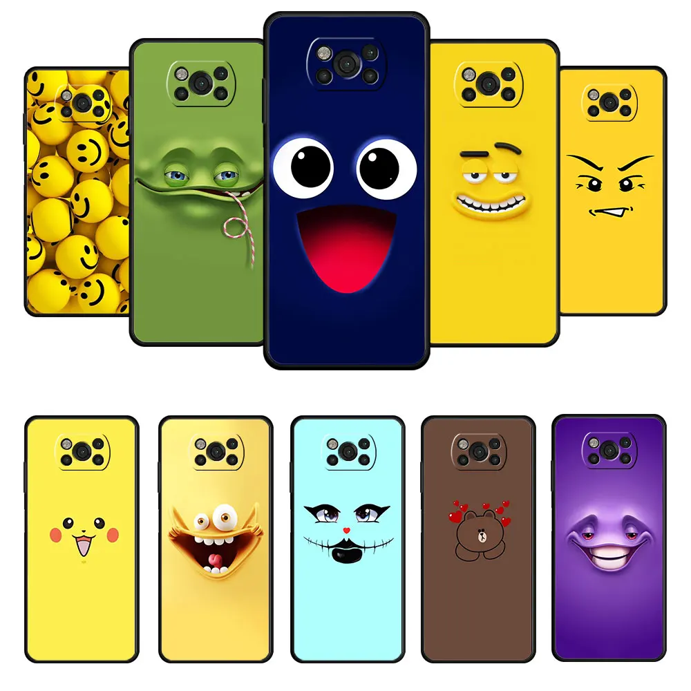 

Soft Celular Funda Cute Face For Xiaomi POCO X4 9T F3 11T MI 11 lite F4 GT M3 M4 Pro 5G 10T X3 NFC
