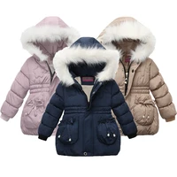 girls winter warm jacket 2021 new heavy thick plus velvet hooded coat for kids childrens outdoor travel clothing 1 2 3 4 years