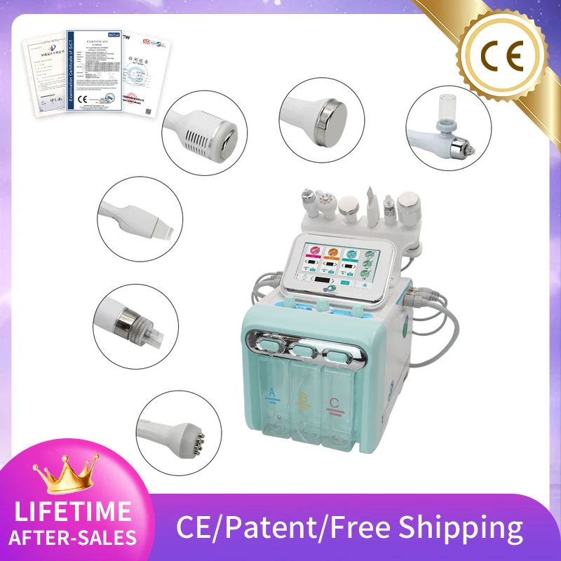 

6 In 1 Hydrogen Oxygen Small Bubble Machine H2O2 Skin Tender Skin Facial Cleaning And Moisturizing Skin Care Equipment Spa