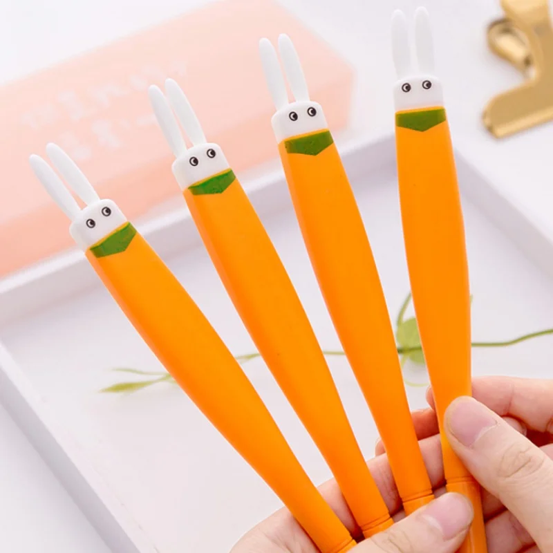 

Novelty Flat Head Carrot Gel Ink Pen Signature Escolar Papelaria School Office Supply Promotional Gift