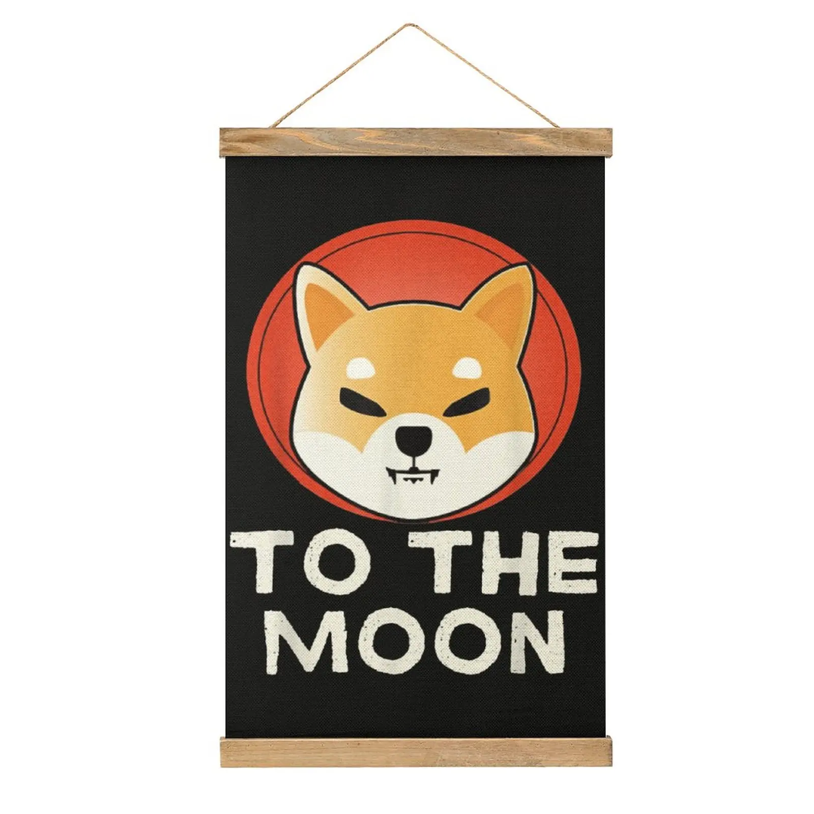 

Shiba Inu To The Moon Token Shib Coin Crypto Hodle Canvas Hanging Picture Unique Mural Kitchen Picture Hanging Funny Vintage Sty