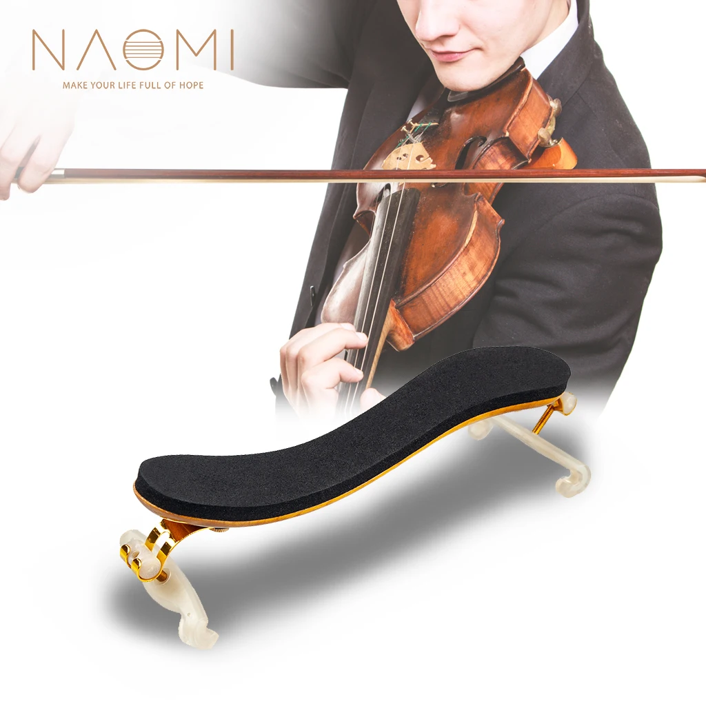 Плечевой упор для скрипки NAOMI, профессиональный, регулируемый, 4/4, 3/4, изящный, прочный, из огненного клена