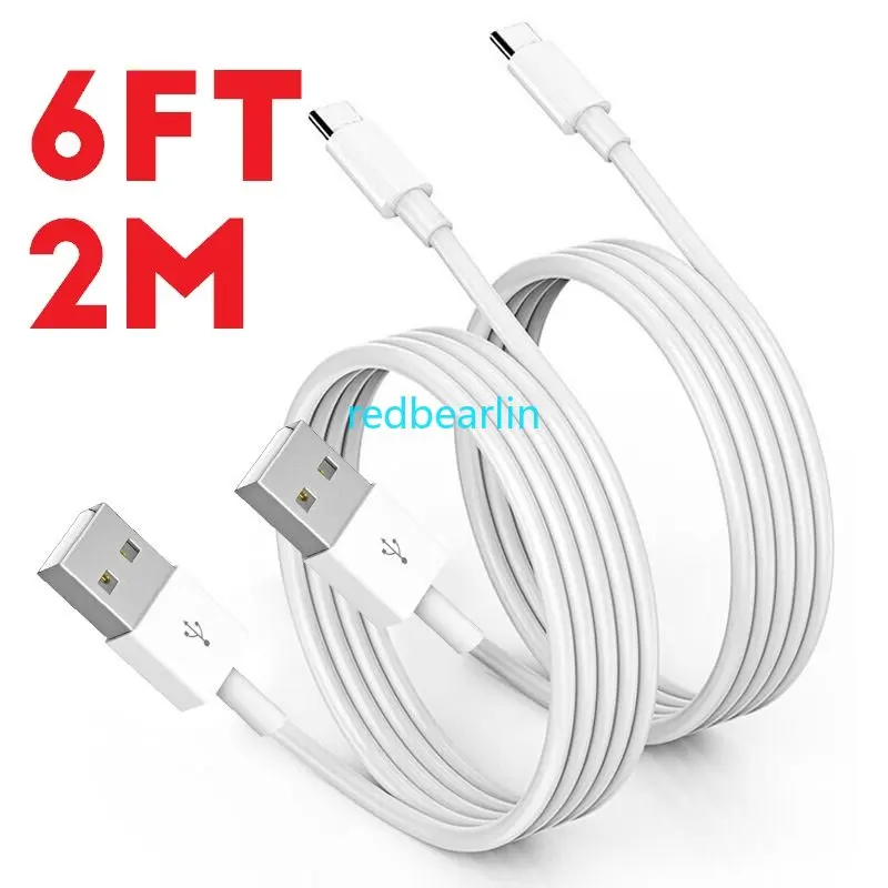 10pcs 2M USb A to USb C Type c 8pin Charger Cable For Samsung S20 S22 S23 Huawei Phone 12 13 14 pro