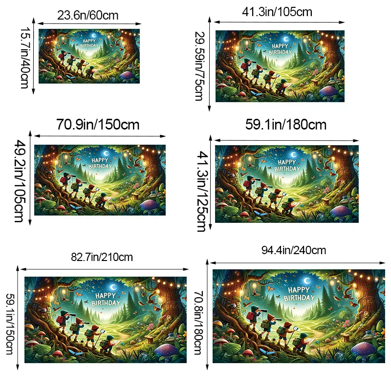 Фон для детской фотосъемки с изображением Зачарованного леса