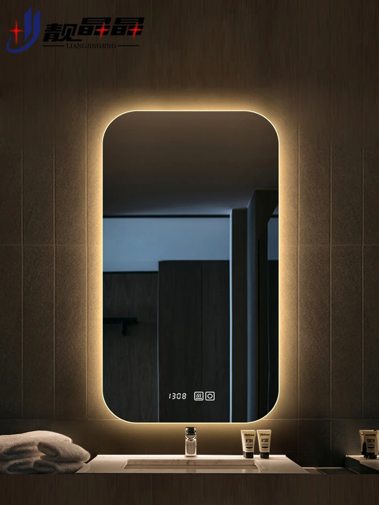 

Bathroom Mirror Bathroom Mirror Wall-Mounted Washstand Wall-Mounted Bathroom with Light Touch Screen Anti-Fog Led Mirror