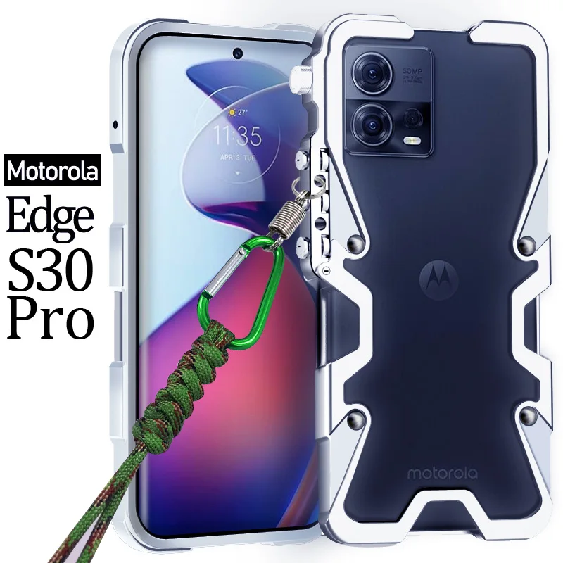 Фото Металлический алюминиевый чехол Zimon Armor для Motorola Edge 60 50 40 Pro X50 Ultra Neo, механический, полностью ручной работы, с бампером в виде черепа №3
