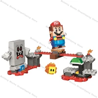 super mario bros adventure building blocks toys set game small puzzle assembling bricks for kids mini action figures gifts 60017