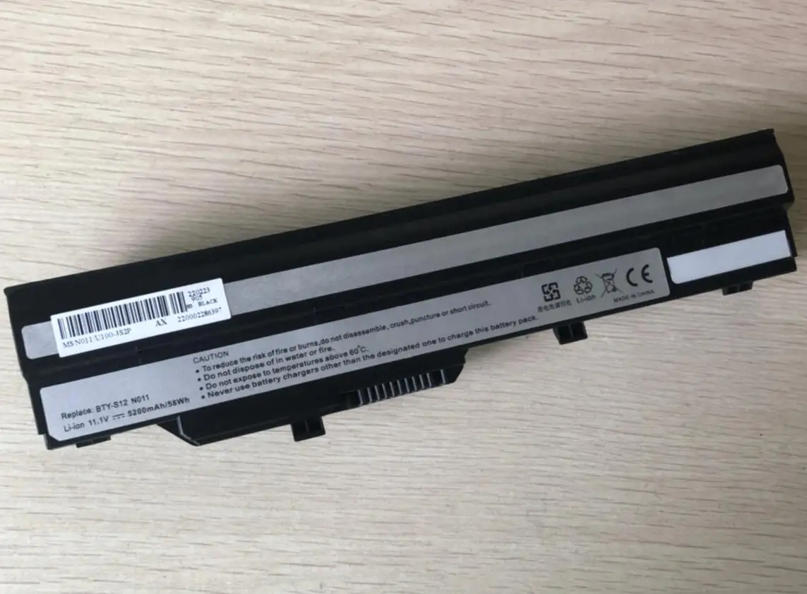 Аккумулятор для ноутбука MSI BTY-S11 Wind U100 L1300 L1350 L1350D U100X U100W U135DX U210 U270 U90X Wind12 U200 U230 |