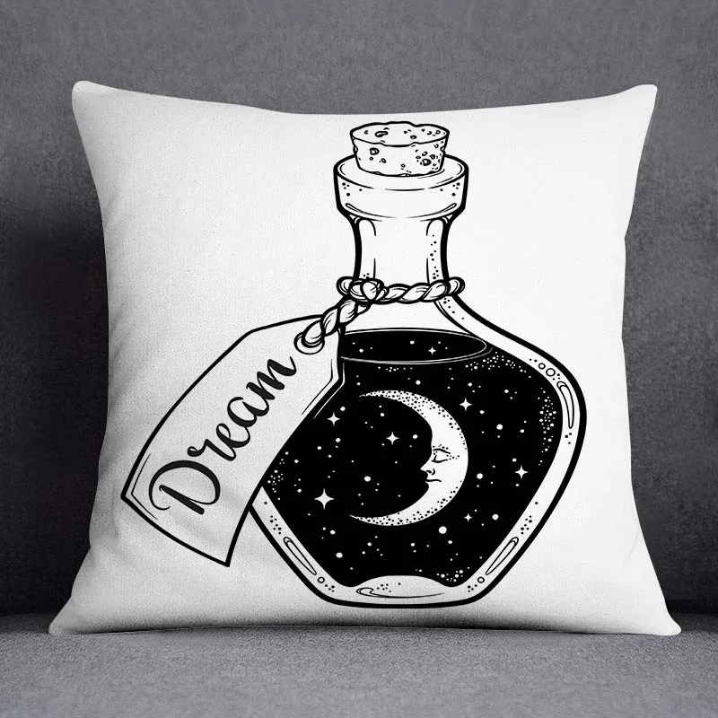 Декоративная наволочка с рисунком серии «Черный кот», квадратное украшение для домашнего офиса (45 см * 45 см)