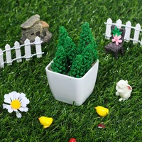 fairy garden wargame accessories building layout scene model micro landscape miniature pine tree artificial greenery