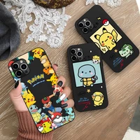0 bandai pokemon pikachu phone case silicone soft for iphone 13 12 11 pro mini xs max 8 7 plus x 2020 xr cover