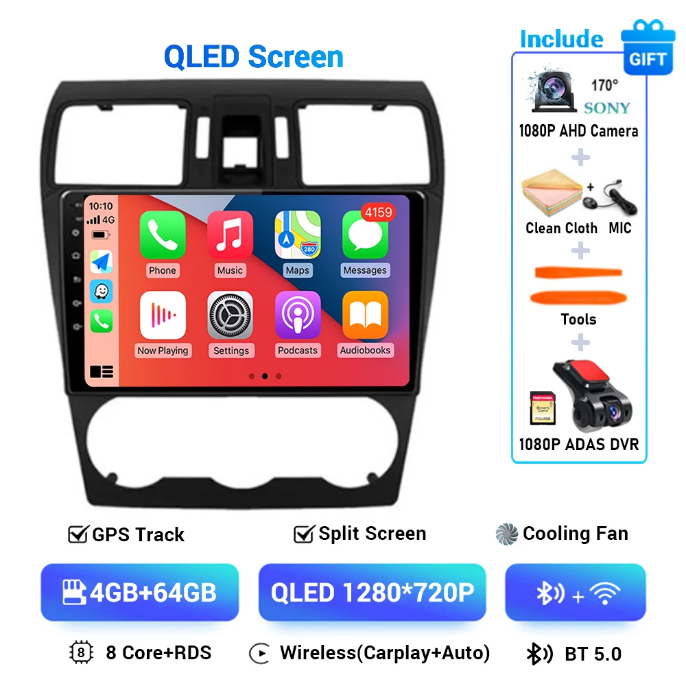 

Автомобильное радио Carplay Android 14, для Subaru Forester XV WRX 2012 2013 2014 2015 для Impreza, мультимедийный плеер, GPS-степлер, головное устройство