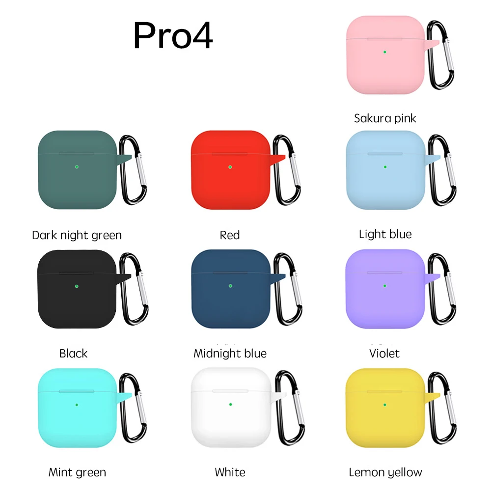 

silicone case Pro 4 Case Mini PRO 5 luxury solid color silicone Earphone Cover For Mini Pro 4 Headphone Protective Cover