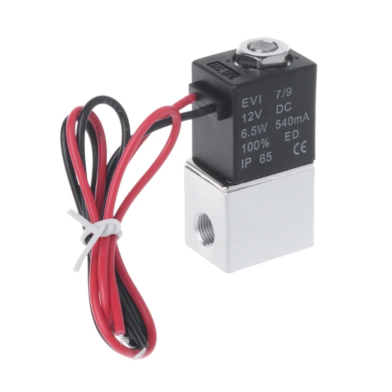 

DC12V 2-Way 2-Position Normally Closed Small Electric Solenoid Air Pneumatic Replacement for Water Air DropShipping