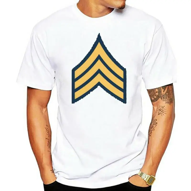 

Blue Uniform Army Rank Sergeant T-Shirt Tee Shirt Free Sticker SGT