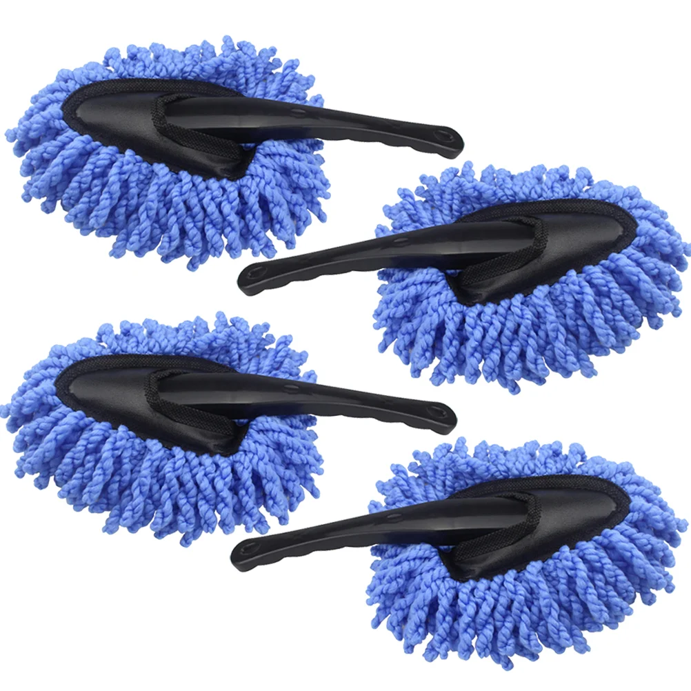 

4 Pcs Mini Duster Car Cleaning Supplies Auto Cleaner Dash Detergent Waxing Brush