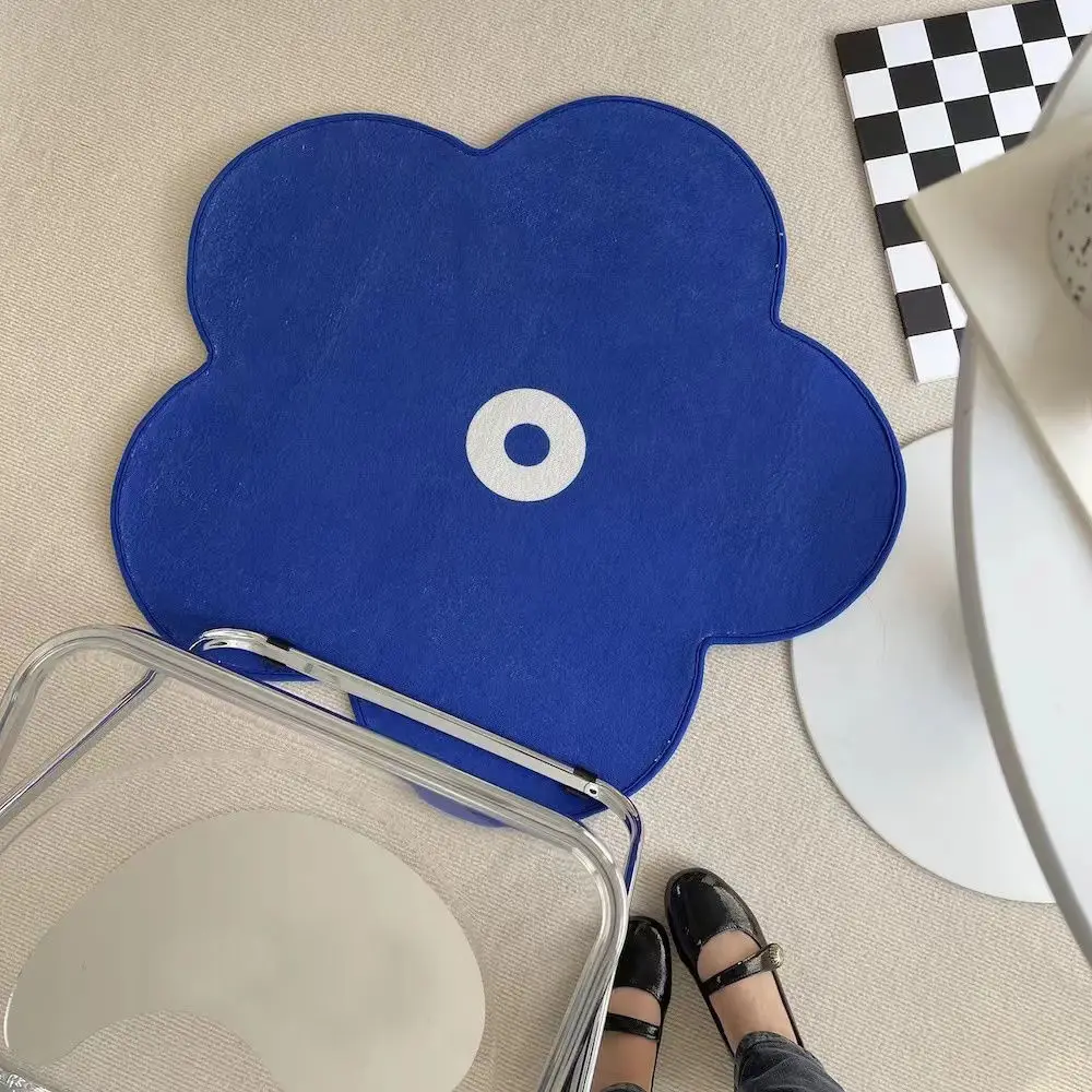 

Декоративный коврик Klein Blue цветочное зеркало, противоскользящий напольный ковер для девушек, спальни, гостиной, туалеты, балкона, бара