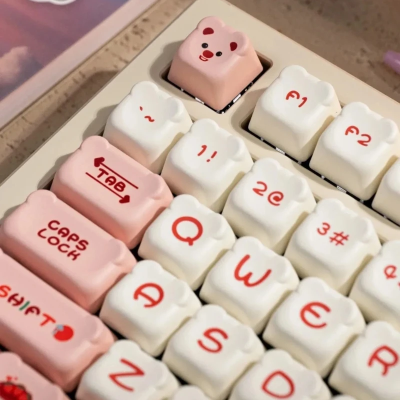 122Keys Keycap OEM-профиль двухцветная инъекция PBT колпачок Dessert Bear для переключателей