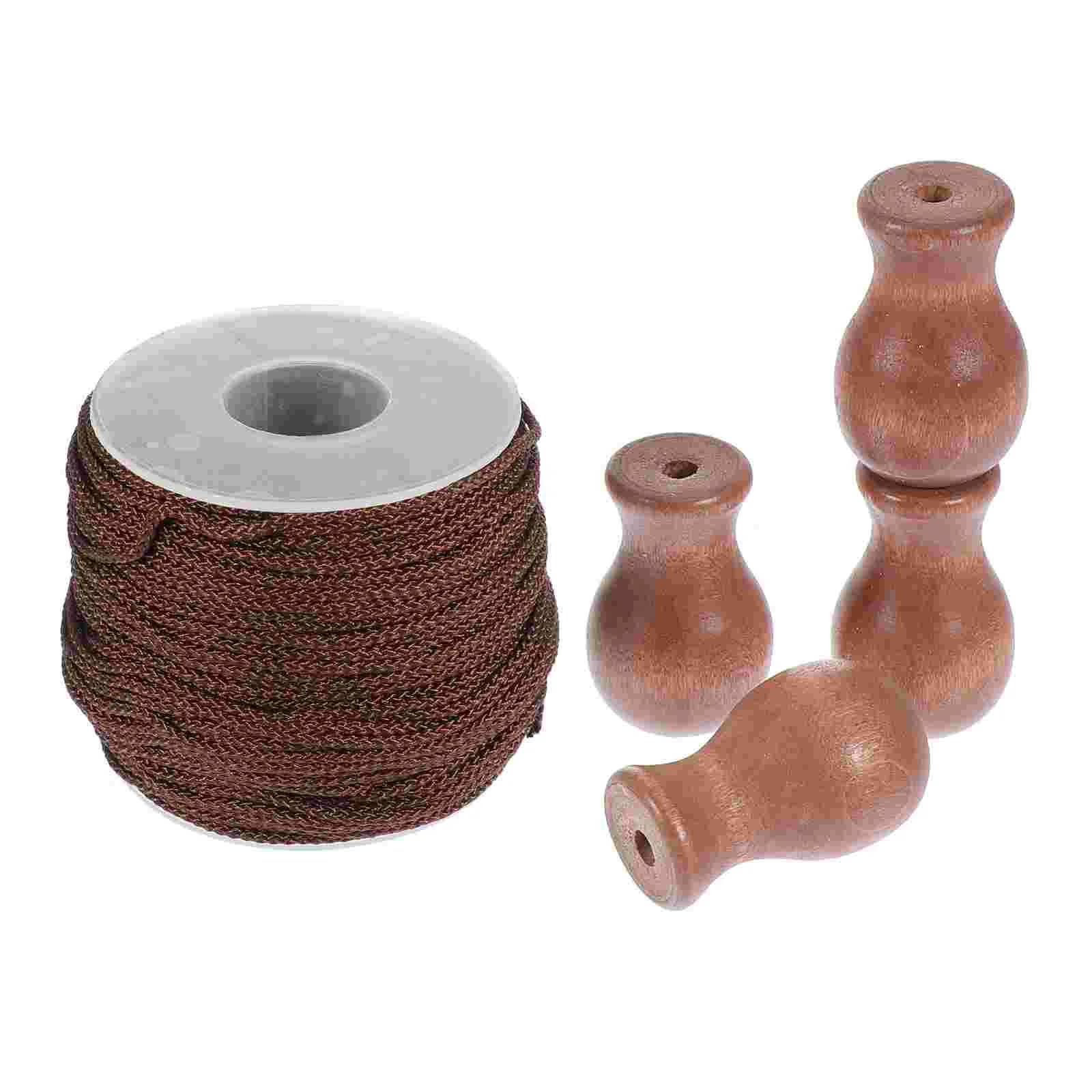 

1 Set Blinds Cord String Window Wood Tassels Braided Lift Shade Cord Curtain Supplies