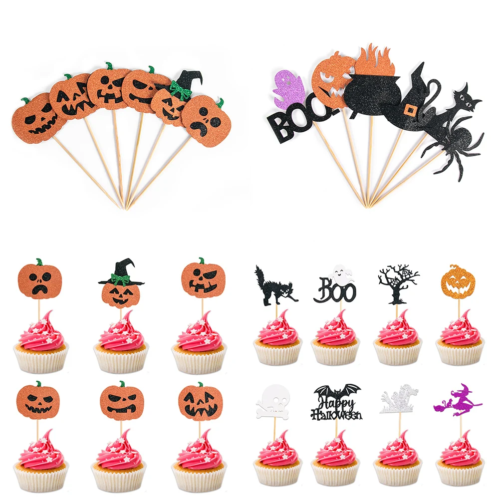 Топпер Для Торта Boo Cat На Хэллоуин Ведьма Призрак Украшение В Виде Тыквы