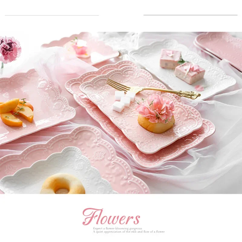 6-12 дюймов обеденные тарелки искусственный поднос европейские кружевные фрукты