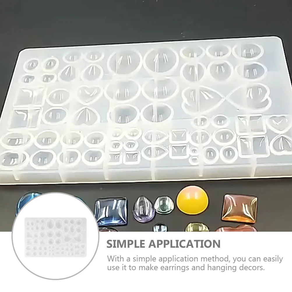 Heart Gemstone Mold Earring Pendant DIY Epoxy Molds Hand Jewelry Charm Para Gelatinas Earrings Hanging Manual