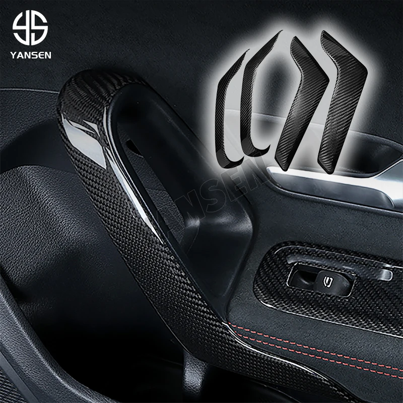 

Dry carbon fiber accessories car door handles interior lever cover trim for mercedess Benzss CLA W118 200 260 180 AMG