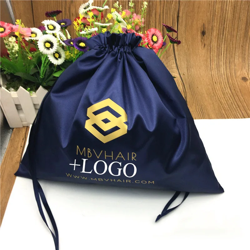 Роскошная шелковая атласная сумка для макияжа волос наращивания париков