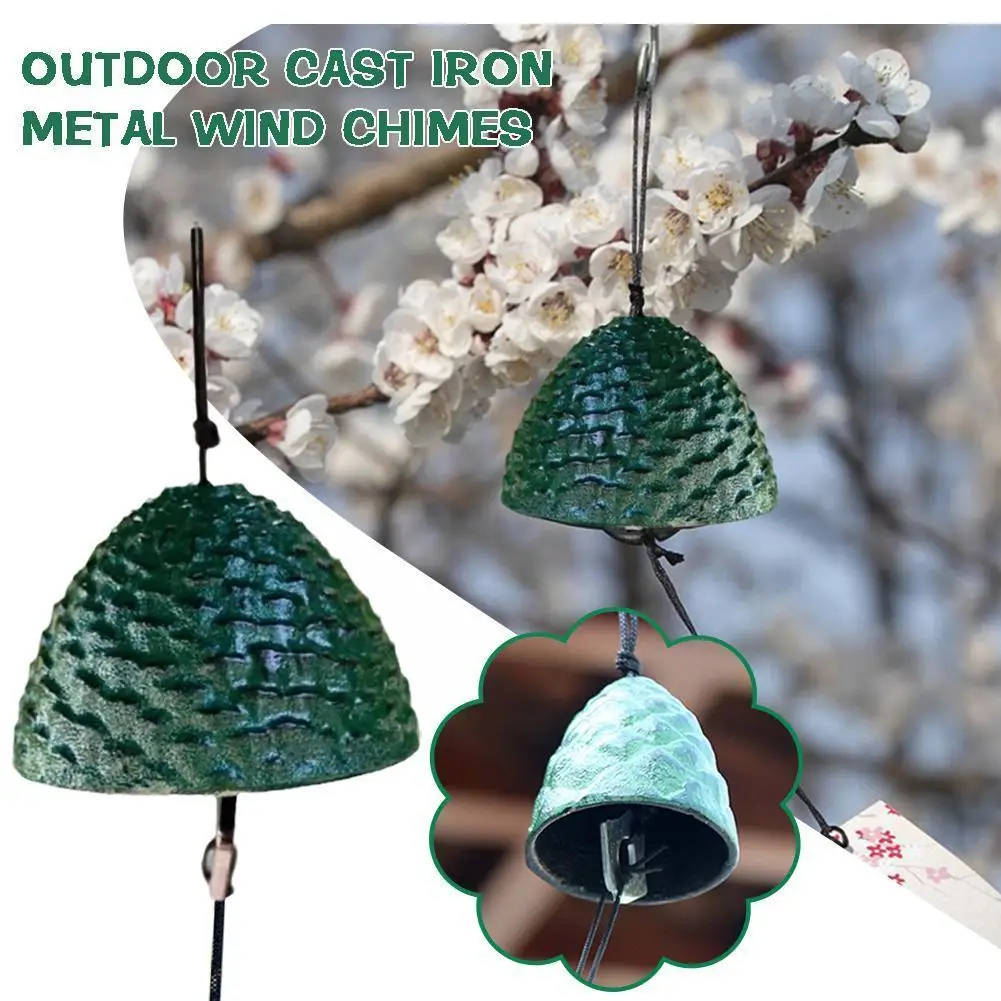 

Подвеска фэн-шуй в виде колокольчика на удачу, японский маленький домашний декор, садовый подарок, чугунная уличная колокольчик с звуком, для Win F7C5
