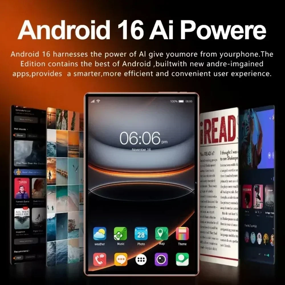 Фото Новейший планшет iPad 17Pro Max на Android 16, 22 ГБ + 2 ТБ, 20000 мАч, Snapdragon 8 Gen 3, 5G, Dual SIM, Wi-Fi, HD, MI Tab, оригинальный планшетный ПК №4