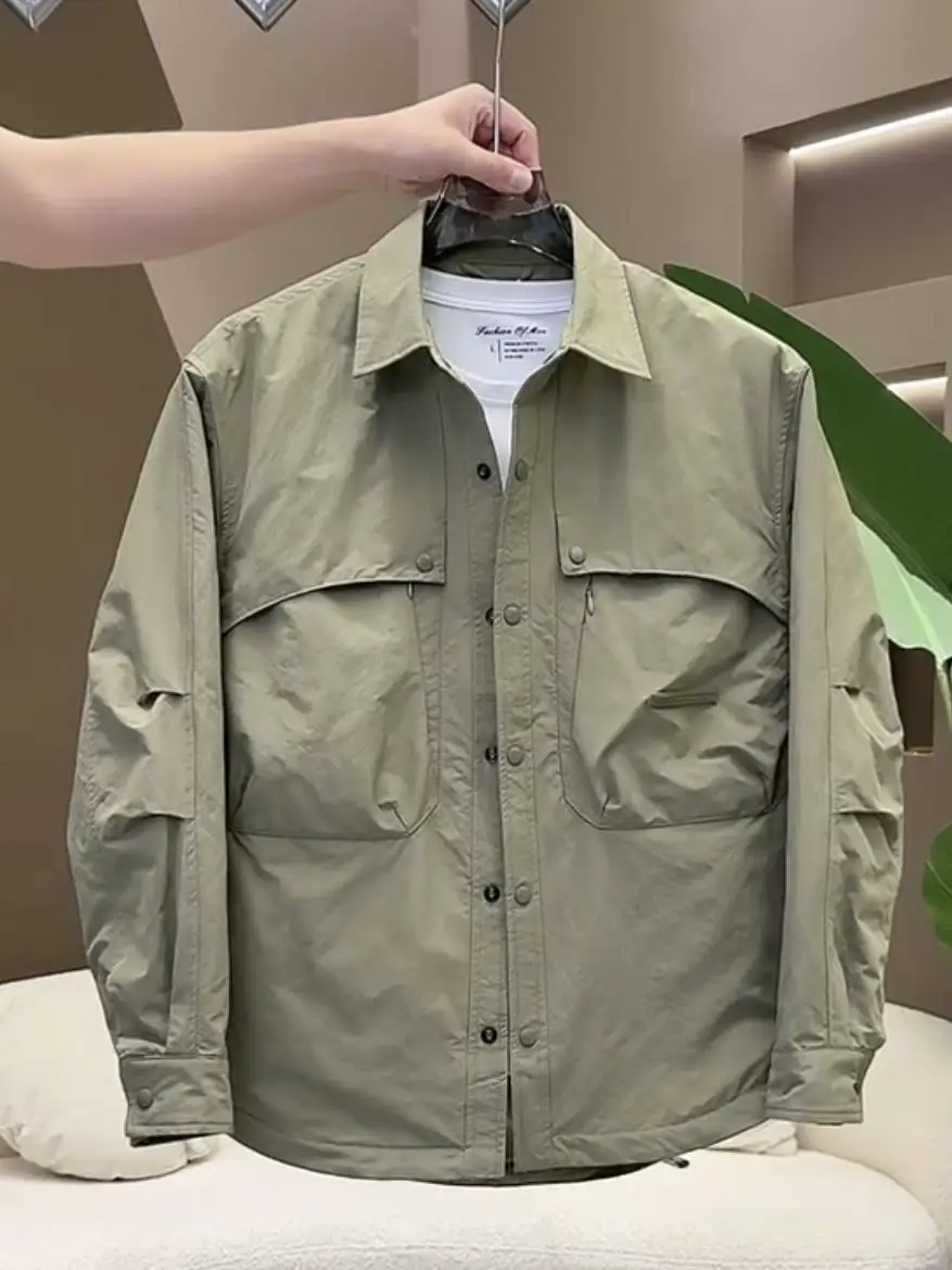 Autumn and Winter Deconstruction Draping Cutting/three-dimensional Cutting Casual Cargo Cotton-padded jacket Men's Fashion Br...