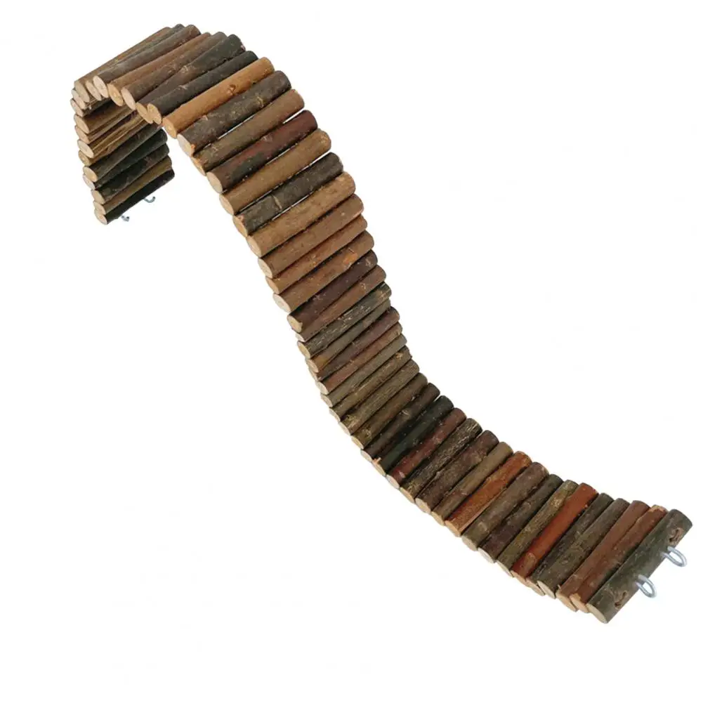

Eco-friendly Creative Hamster Wooden Bridge Fence Rat Ladder Anti-scratch Handcrafted Hamster Hideout Toy for Guinea Pig