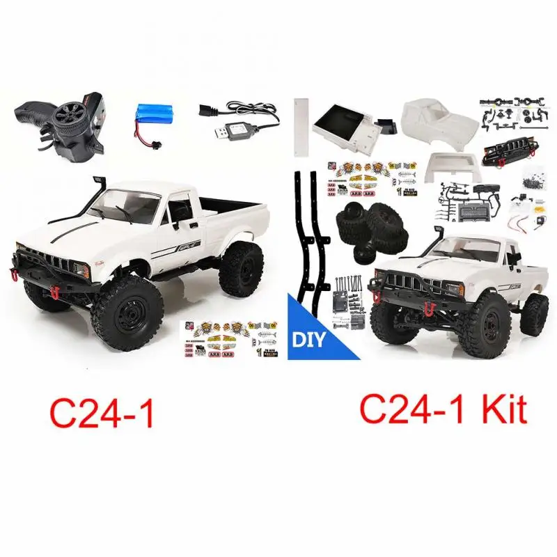 

Обновленная модель WPL C24, модель автомобиля на радиоуправлении 1:16, 4WD, радиоуправляемая внедорожная машина, внедорожник, электрический багги, движущийся автомобиль, подарок