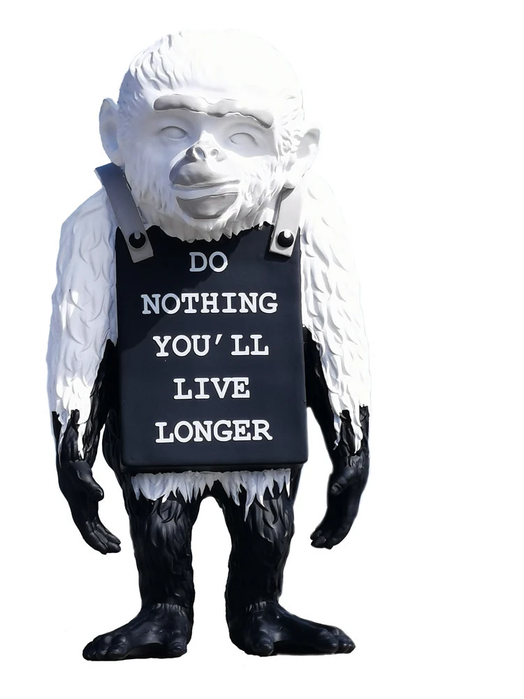 

Monkey Logo Luxury Modern Art Statue Statue Idle You Will Live Longer Street Artistic Home Decorative Sculpture