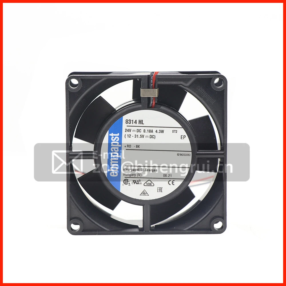 8314HL 24 В постоянного тока 80x80x32 мм 39,4cfm 4,3 Вт 8032 8 см 43dBA 4200 об/мин инвертор обработка с ЧПУ компактный осевой вентилятор охлаждения