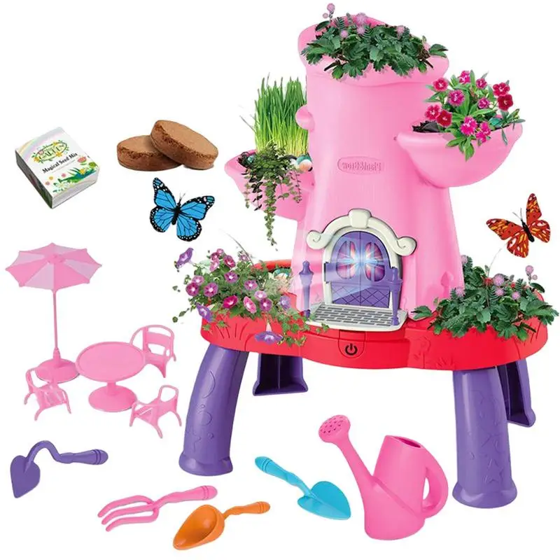 

Flower Garden Building Toys For Girls Gardening Pretend Playset Kids Toddlers Gardening Set Educational Activity