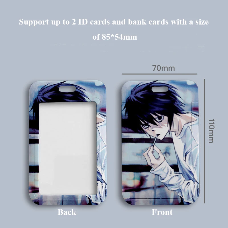 2023 110*70mm Japanese Anime Death Note Lanyard ID Card Badge Holder with Keychain Keyring Gift No.1-No.28