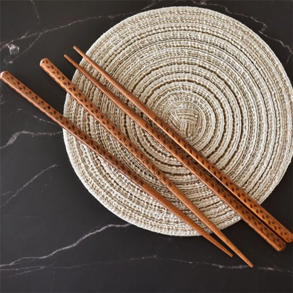 

Japanese Style Ear Of Rice Decorative Pattern Wood Chopsticks Solid Wood Pointed Hot Pot Lo Mein Chopsticks Household Tableware