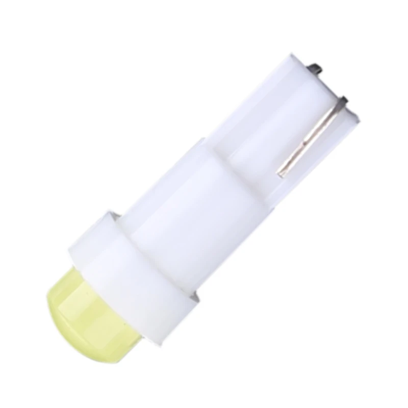 10 Pcs Set T5 1 COB LED Dashboard Licence Plate Speed Wedge Light Car Bulb