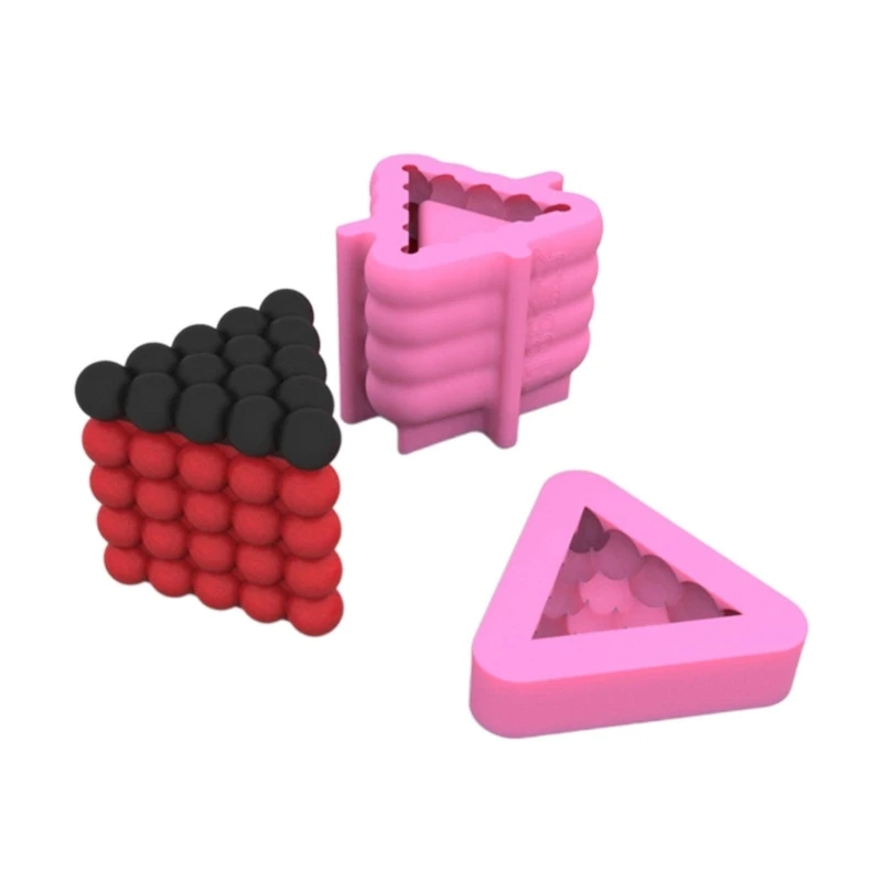 

Силиконовая форма для контейнера, шарик, граненый кубический стакан, форма из смолы с крышкой