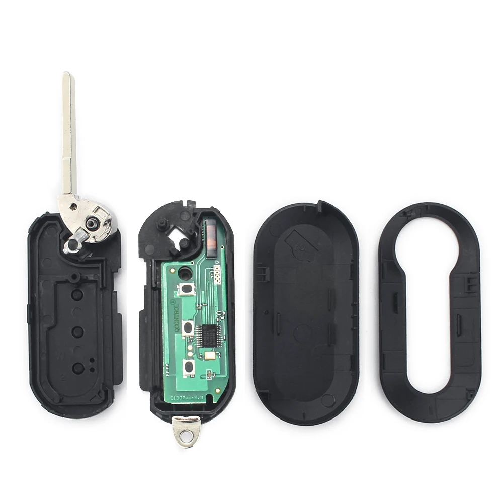 KEYYOU Car key Remote Control Key For Fiat 500 500L MPV Ducato Citroen Jumper Peugeot Boxer 2008-2015 433.92Mhz ID46 3 Buttons |