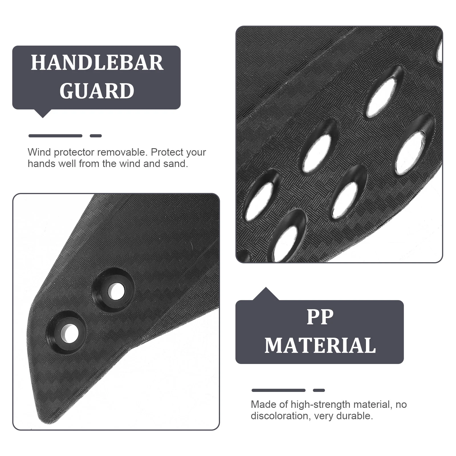 2 шт. лобовое стекло для ручки мотоцикла мопеда ветрозащитная защита руля черный