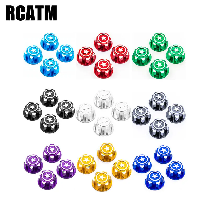 

4Pcs Anti-slip Nuts 17mm Hubcaps for 1/10 RC Crawler Car Traxxas X-Maxx/Summit Big S/E/X Specialized Diy Wheel Parts