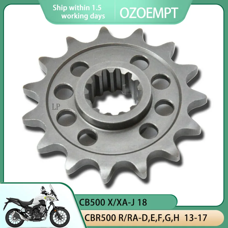 

Передняя Звездочка мотоцикла OZOEMPT 520-15T, применяется для CB500 X/XA-J,X/XA-K,L,M,XA-N, R/XA-P, E,F,G,H,CBR500 R/RA-J,R/RA-K,R/RA-L